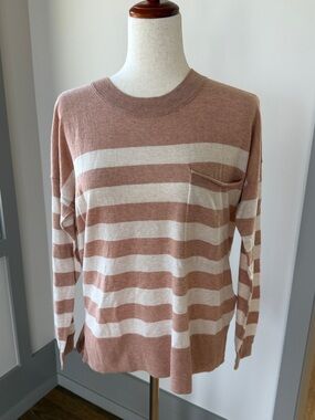 Madewell Lightweight Stripe Pocket Sweater S